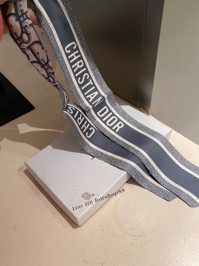 Dior專櫃新款迪奧D字母飄帶多功能發束領巾絲巾綁帶 mmyj1591